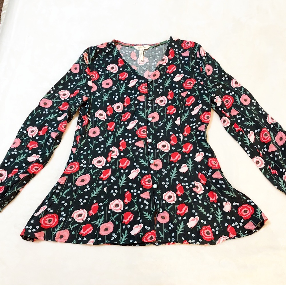 Matilda Jane | Floral long sleeve button blouse
